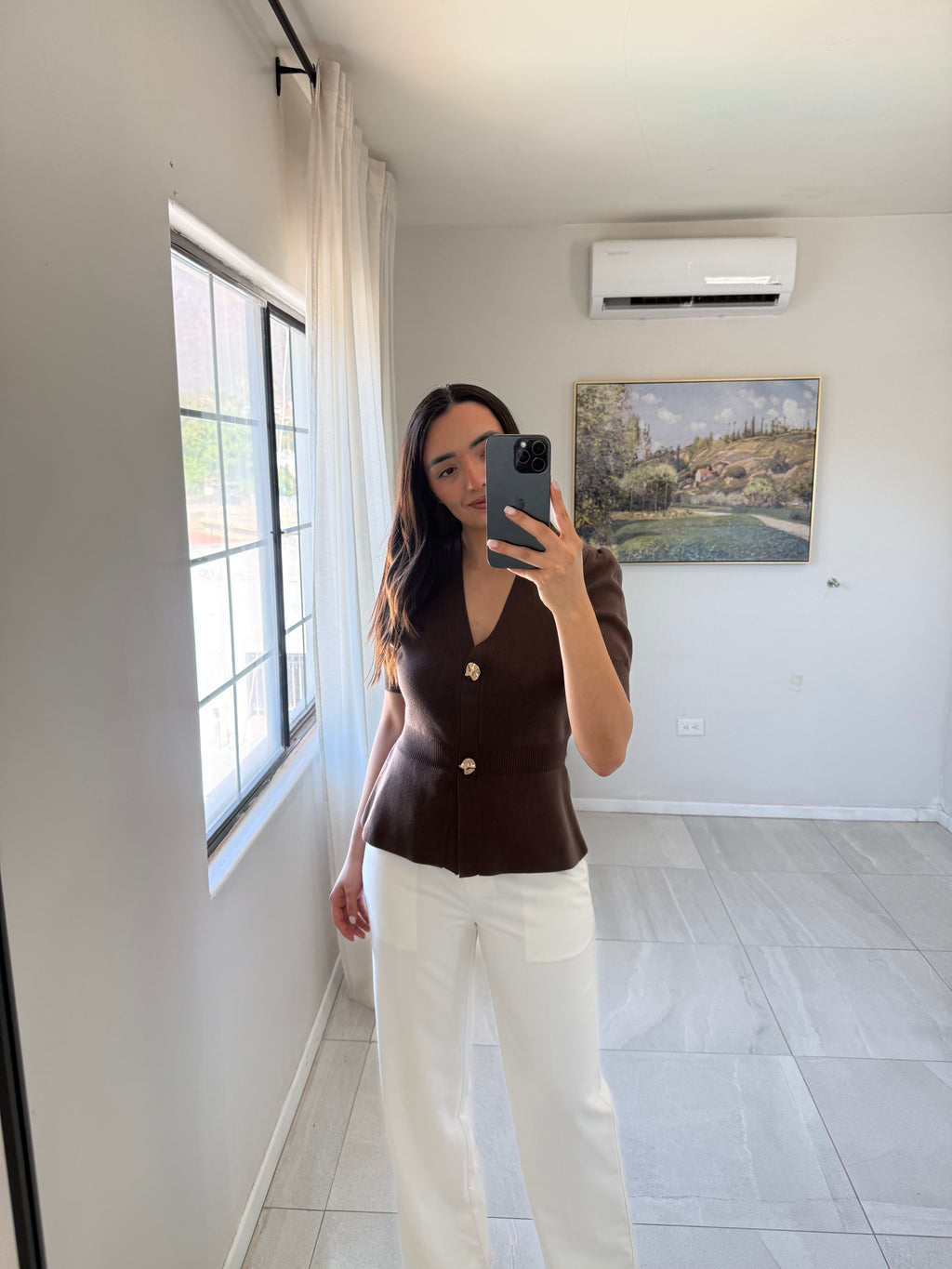 Chocobrown Ribbed Top
