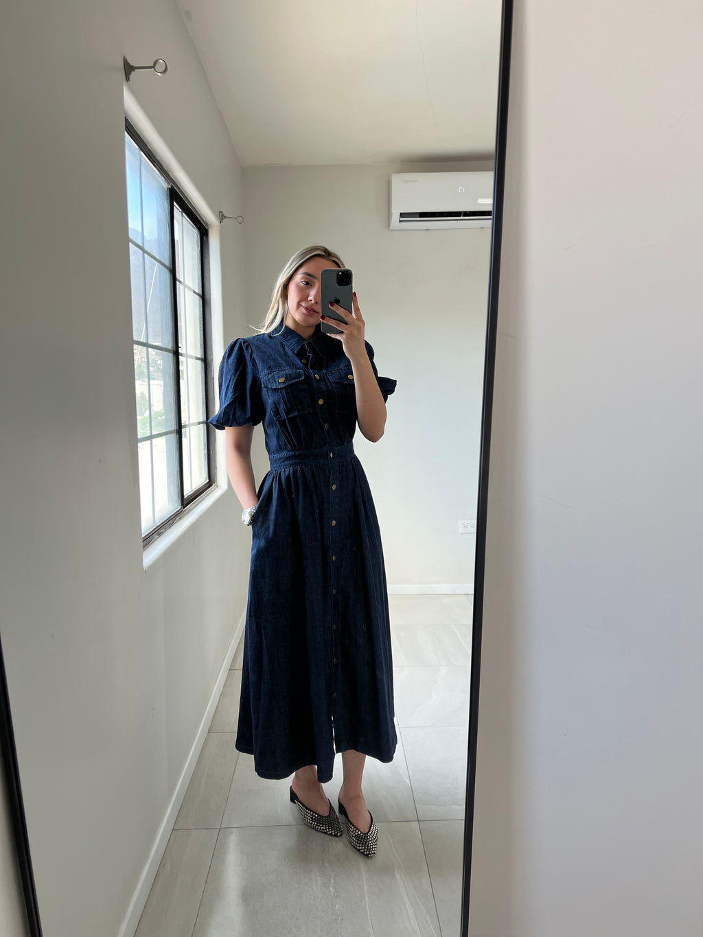 Vestido Denim Camisero