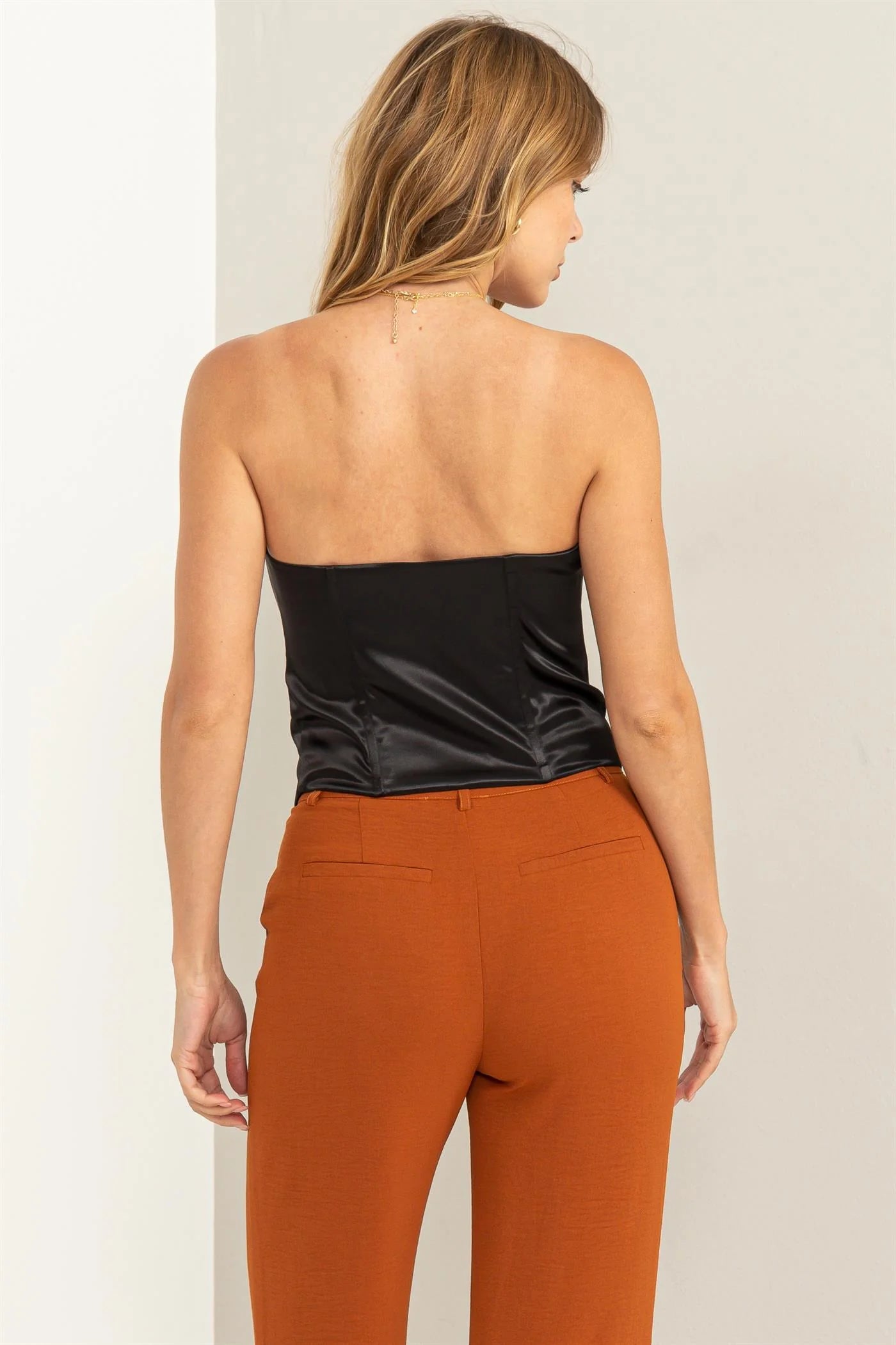 Corset Negro Satin