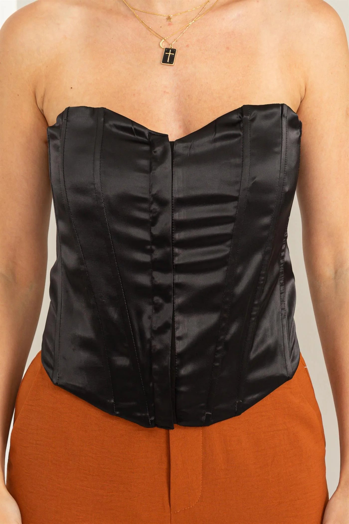 Corset Negro Satin