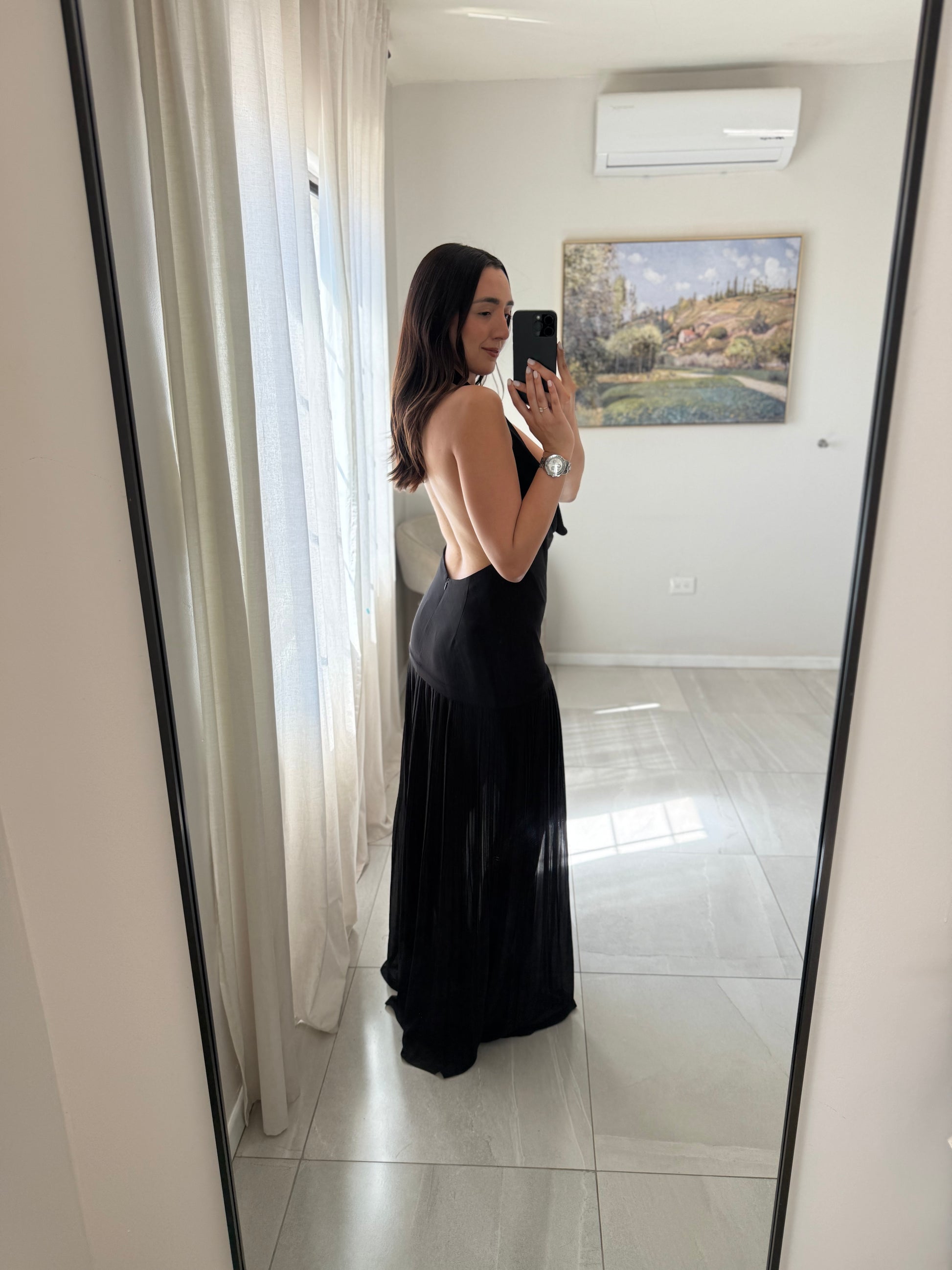 Black Maxi Halter Dress