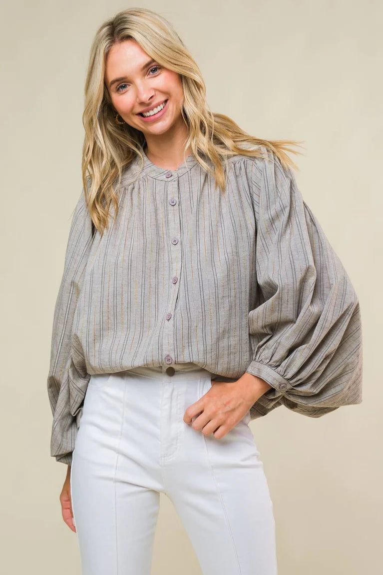 Blusa Lino Rayas