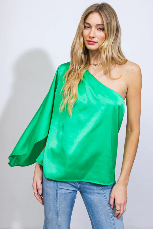 Asymmetrical Green Top