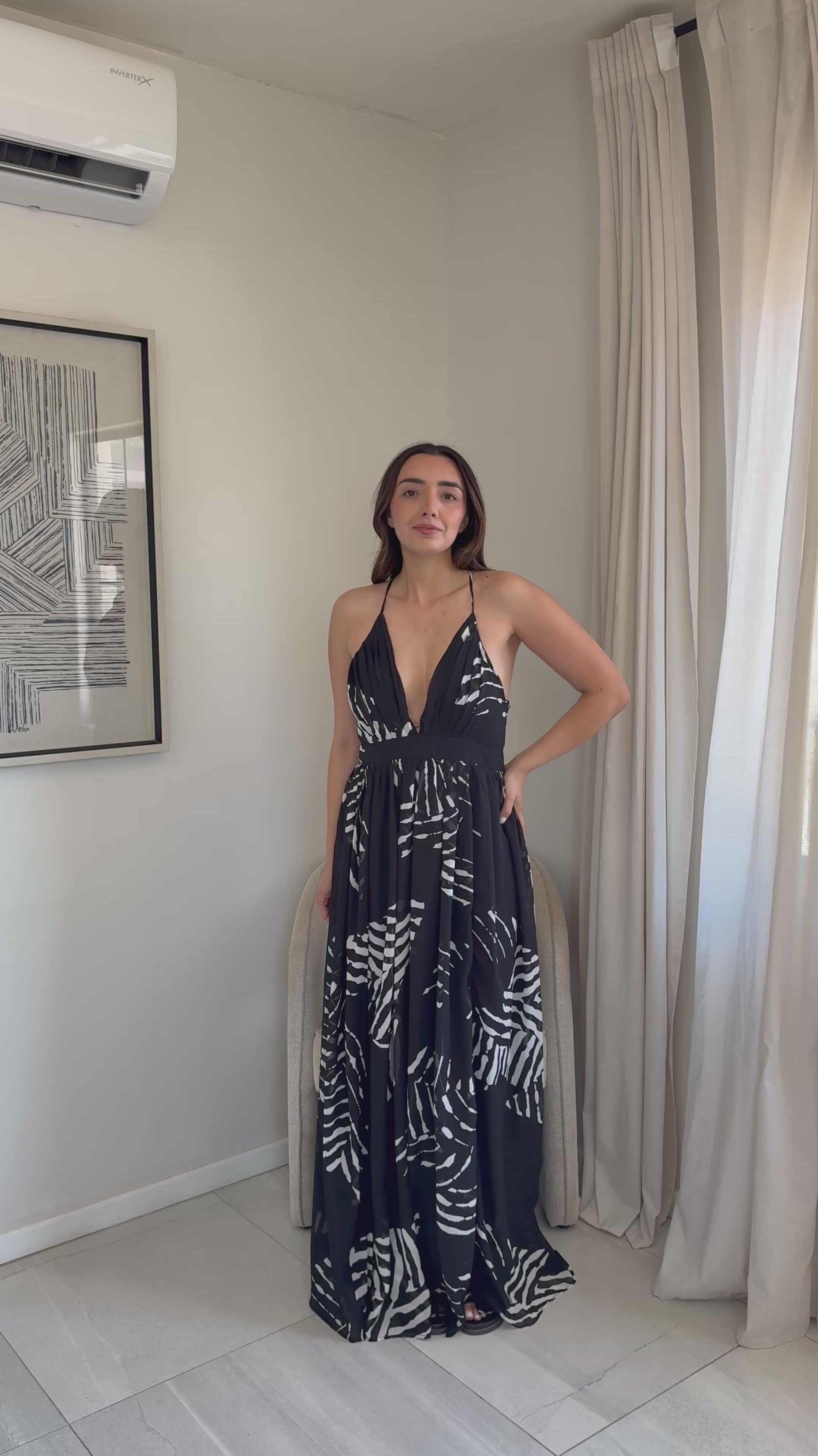 Black Floral Dress Maxi